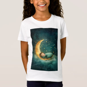 Camiseta Bebê dormindo na lua