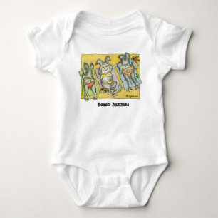 Camiseta Bebê dos desenhos animados de Earobics dos coelho