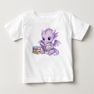 Camiseta Bebê Dragão do Livro de Histórias Arte de Fantasia