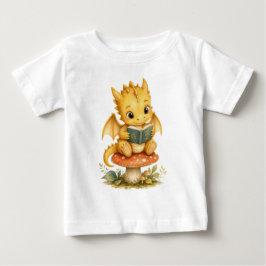 Camiseta Bebê Dragão do Livro de Histórias Lendo em Cogumel