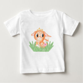 Camiseta Bebê Dragão Fofo Aquarela