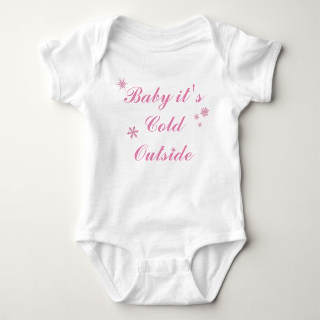 Camiseta Bebê é Bodysuit exterior frio do tutu no branco (Frente)