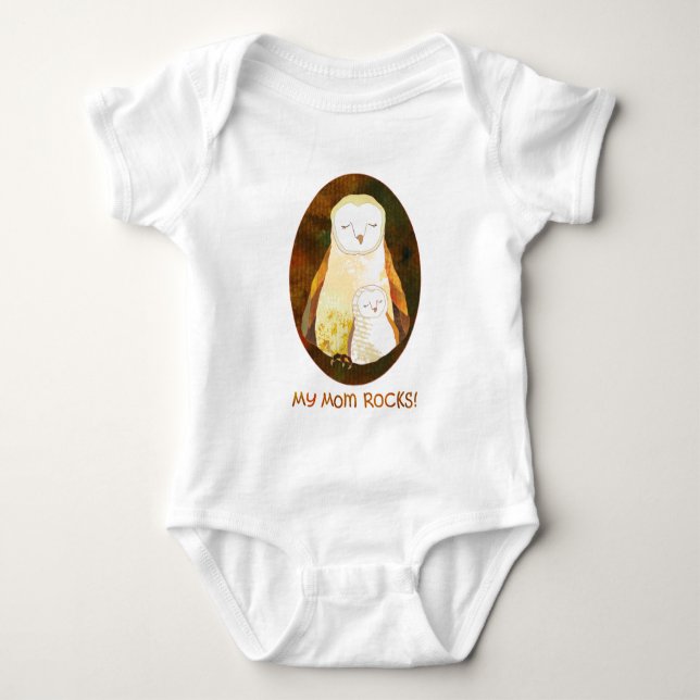 Camiseta Bebê e Coruja-Mães (Frente)