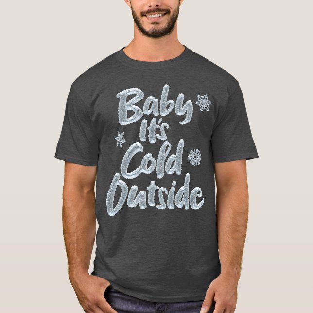 Camiseta Bebê É Frio Fora do Natal Gelado (Frente)