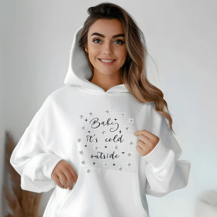 Camiseta Bebê É Frio Fora do Natal Minimalista