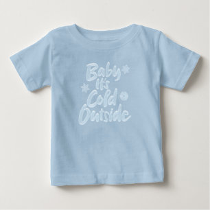 Camiseta Bebê é parte externa fria tipo congelado vermelh