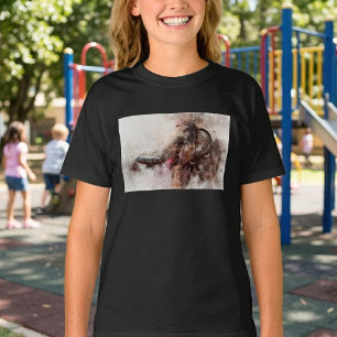 Camiseta Bebê Elefante Asiático Fofo e Brincalhão em Aquare