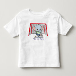Camiseta Bebê Elefante Fofo Jogando Futebol