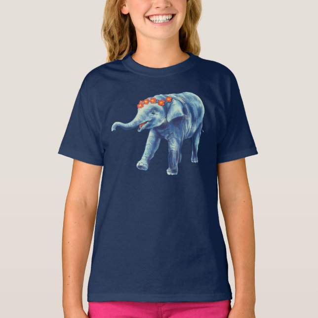 Camiseta Bebê Elefante - Garota Bonita (Frente)