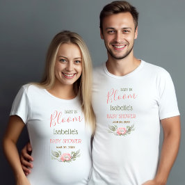 Camiseta Bebê Em Chás de fraldas De Bloom