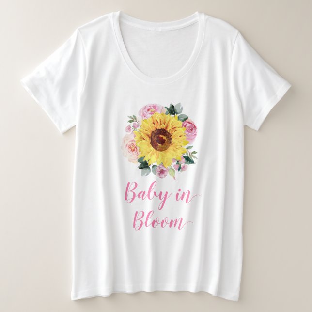 Camiseta Bebê em Flor Rosa de Sangue (Frente do Design)