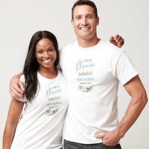 Camiseta Bebê Em Parentes De Chá de fraldas Bloom