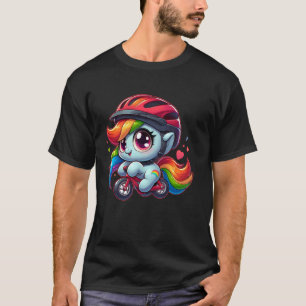 Camiseta Bebê Engraçado Cavalgando Bicicleta Meninas Menino