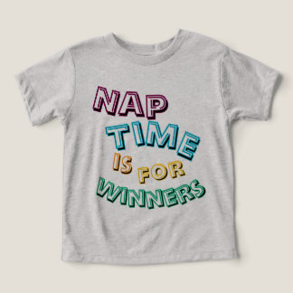 Camiseta Bebê engraçado “Hora da soneca é para vencedores”