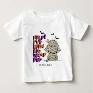 Camiseta Bebê engraçado ID683 alaranjado da mamã de