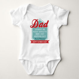 Camiseta Bebê engraçado Onsie para o dia dos pais
