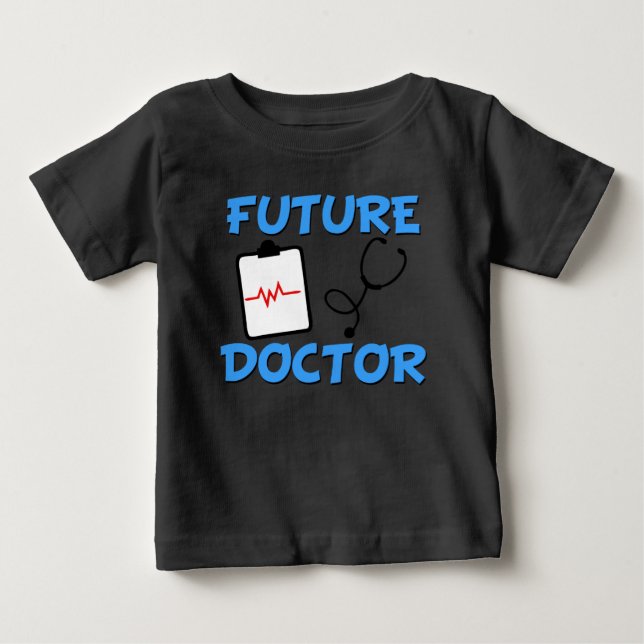 Camiseta Bebê engraçado para o futuro médico (Frente)