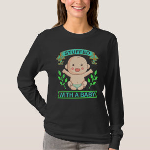 Camiseta Bebê engraçado recheado cedo na gravidez