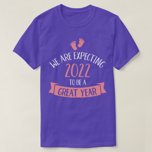 Camiseta Bebê espera que 2022 seja excelente ano de gravide (Frente do Design)