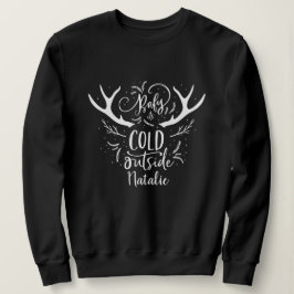 Camiseta Bebê está frio fora do feriado