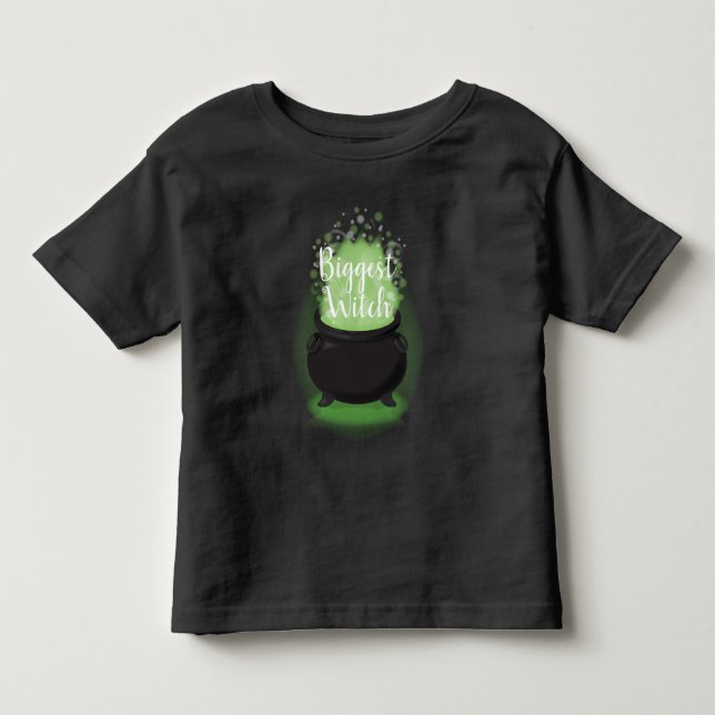 Camiseta Bebê está preparando uma Bruxa de Chuveiro Caldeir (Frente)
