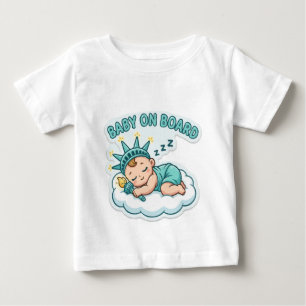 Camiseta Bebê Estátua da Liberdade Dormindo
