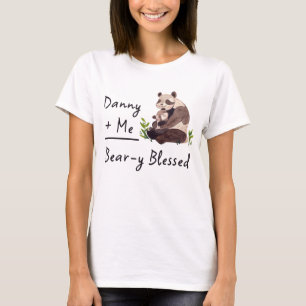 Camiseta Bebê + Eu = Abencoado com Urso Correspondente Pand