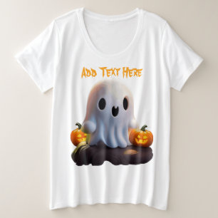 Camiseta Bebê Fantasma Caráter de Dia das Bruxas