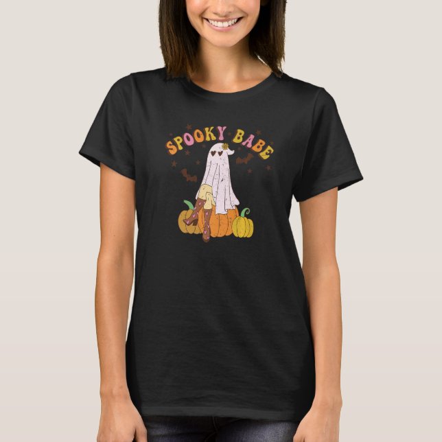 Camiseta Bebê Fantasma Fantasma das Bruxas de Halloween (Frente)