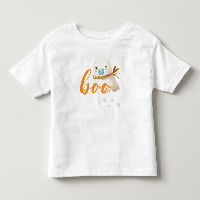 Camiseta Bebê Fantasma Fofinho Lenço Chupeta Boo  (Frente)