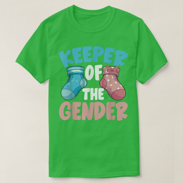 Camiseta Bebê-Fé Detentor Do Gênero Chá de fraldas (Frente do Design)