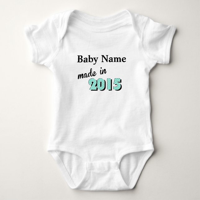 Camiseta Bebê Feito Em 2016 (Frente)