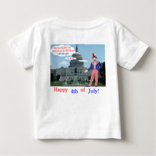 Camiseta bebê. Feliz 4º rato/unclesam