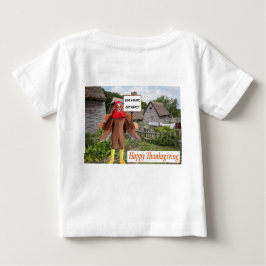 Camiseta bebê. Feliz Dia de Ação de Graças.