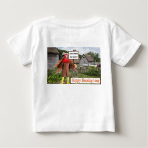 Camiseta bebê. Feliz Dia de Ação de Graças.