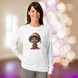 Camiseta Bebê feliz Natal Elf Tee feminino