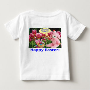 Camiseta bebê. Felz pascoa alpaca/coelho