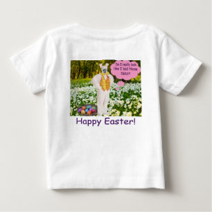 Camiseta bebê. Felz pascoa. klipspringer/bunny