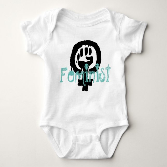 Camiseta Bebê feminista (Frente)