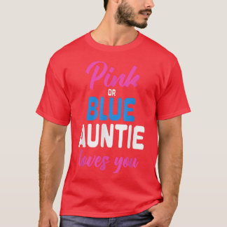 Camiseta Bebê Festa Rosa Ou Azul Tia Te Ama Sexo