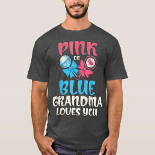 Camiseta Bebê Festa Rosa Ou Azul Vovó Te Ama Sexo R