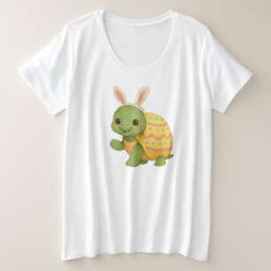 Camiseta Bebê fofa tartaruga de Páscoa/Primavera