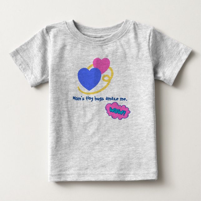 Camiseta  Bebê Fofo Cinza  (Frente)
