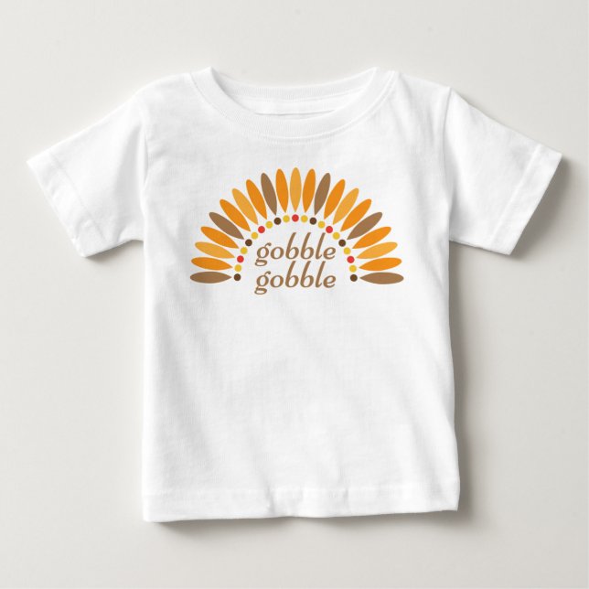 Camiseta Bebê Fofo de Ação de Graças (Frente)