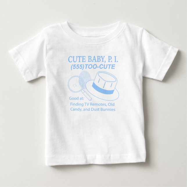 Camiseta Bebê Fofo Detetive (Frente)