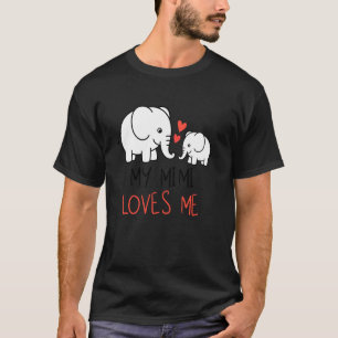 Camiseta Bebê Fofo & Vovó Minha Mimi Me Ama Elefante