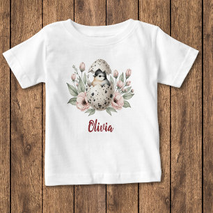 Camiseta Bebê Frango Rústico Fofo Eclodindo