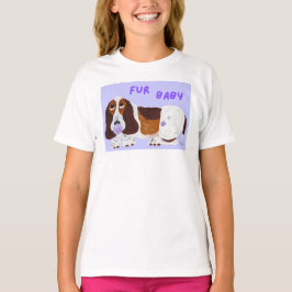 Camiseta Bebê Furão Basset Hound Cachorrinho