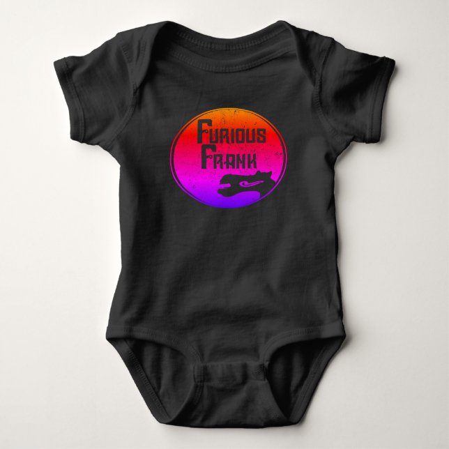 Camiseta Bebê furioso do arco-íris de Frank (Frente)