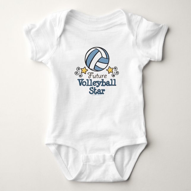Camiseta Bebê futuro da estrela do voleibol uma parte (Frente)